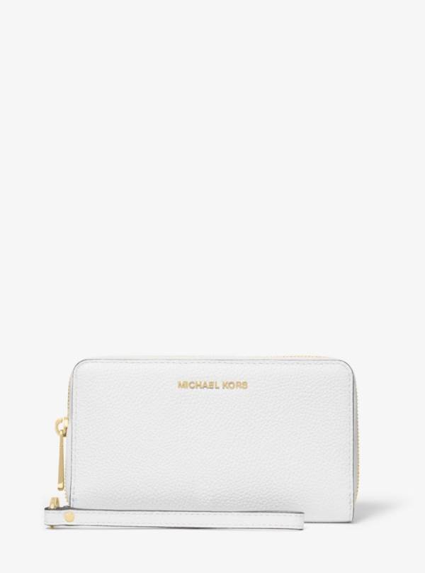 Damske Penazenky Michael Kors Large Leather Smartphone Wristlet Biele - Doplnky Michael Kors Sleva | YVMGI-2385
